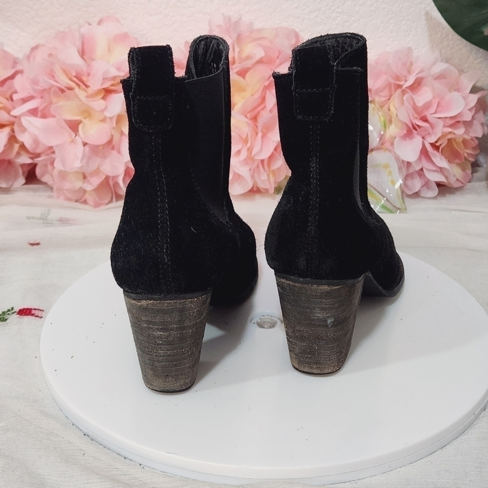 Steve Madden Chelsea Boots Black Leather Women Sz: 7.5 - Picture 6 of 12